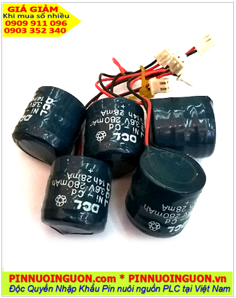 Pin đồng xu sạc 3,6v-280mAh, 3/V280H NiMh-NiCd chính hãng DLC nuôi nguồn | có sẳn hàng